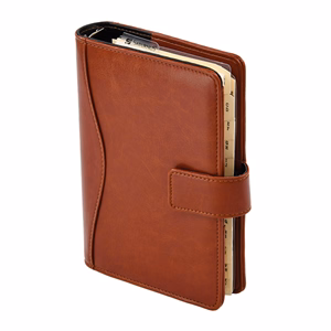 Gyűrűs kalendárium SATURNUS L231 sárga lapos antik barna műbőr 2026.