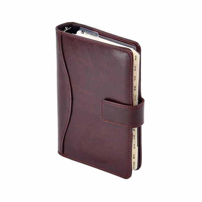 Gyűrűs kalendárium SATURNUS L231 sárga lapos bordó műbőr 2026.