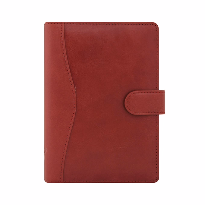 Gyűrűs kalendárium SATURNUS M212 sárga lapos bordó marhabőr 2026.