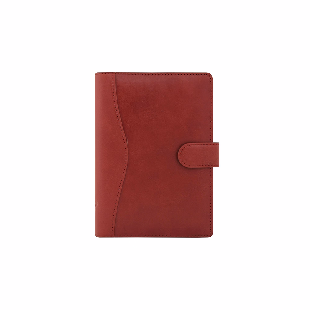 Gyűrűs kalendárium SATURNUS M212 sárga lapos bordó marhabőr 2026.