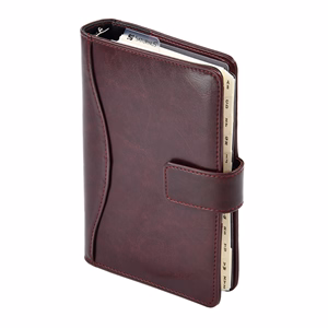 Gyűrűs kalendárium SATURNUS M231 sárga lapos bordó műbőr 2026.