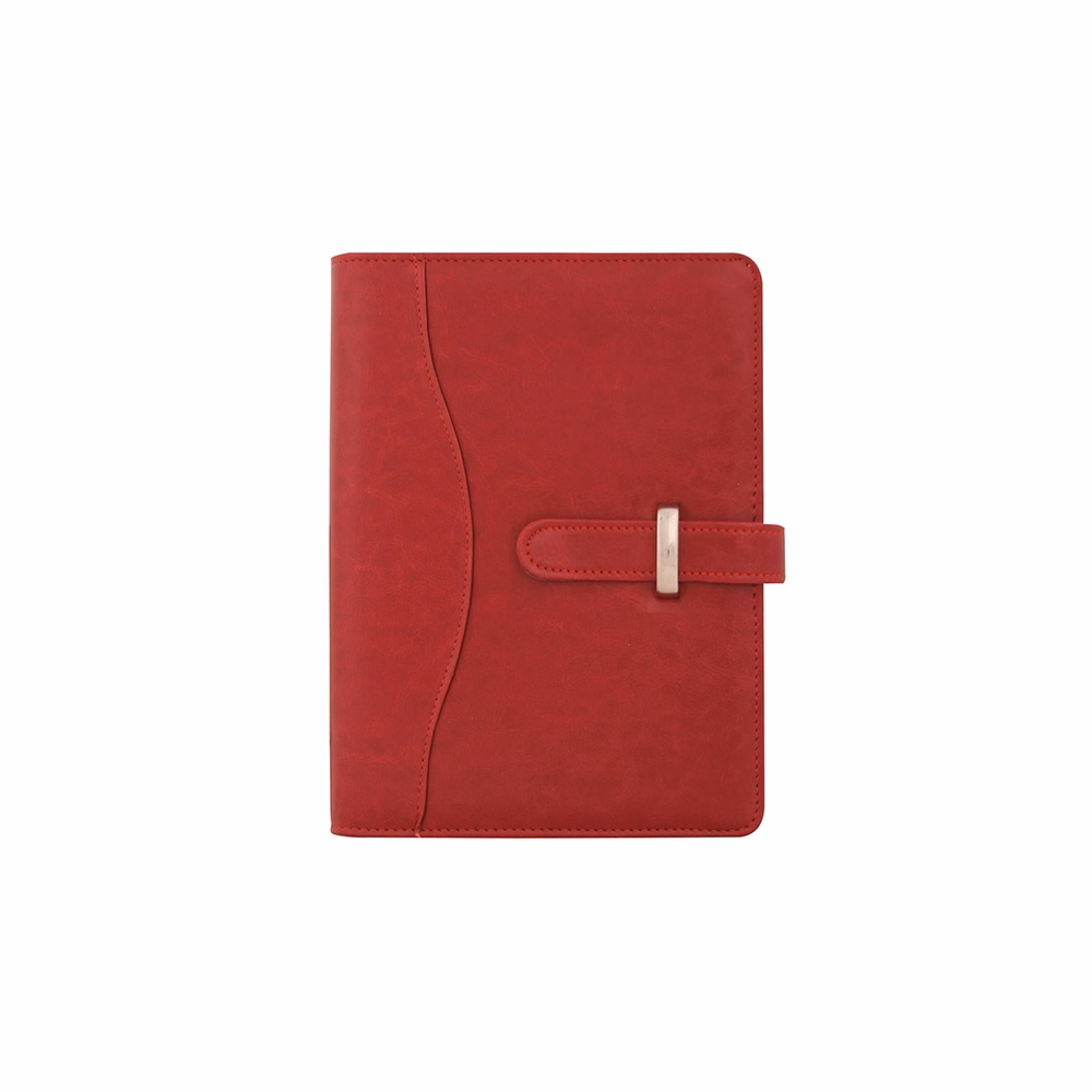 Gyűrűs kalendárium SATURNUS M437 fehér lapos bordó műbőr 2026.