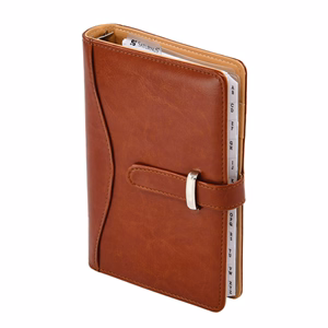 Gyűrűs kalendárium SATURNUS M437 fehér lapos cseresznye műbőr 2026.