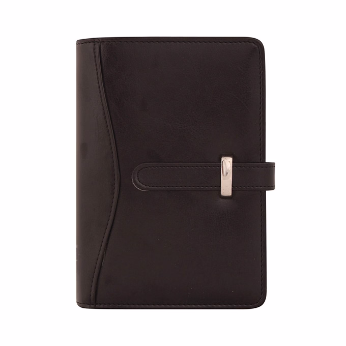 Gyűrűs kalendárium SATURNUS M437 fehér lapos fekete műbőr 2026.