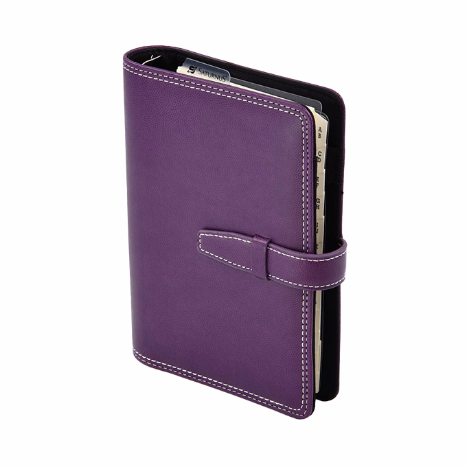 Gyűrűs kalendárium SATURNUS S228 sárga lapos lila műbőr 2026.