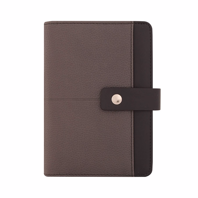 Gyűrűs kalendárium SATURNUS S426 fehér lapos szürke-fekete műbőr 2026.