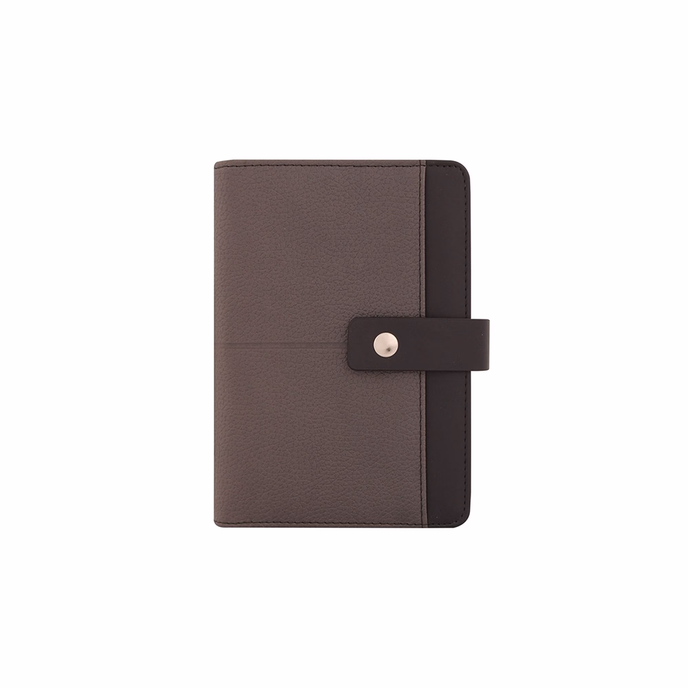 Gyűrűs kalendárium SATURNUS S426 fehér lapos szürke-fekete műbőr 2026.