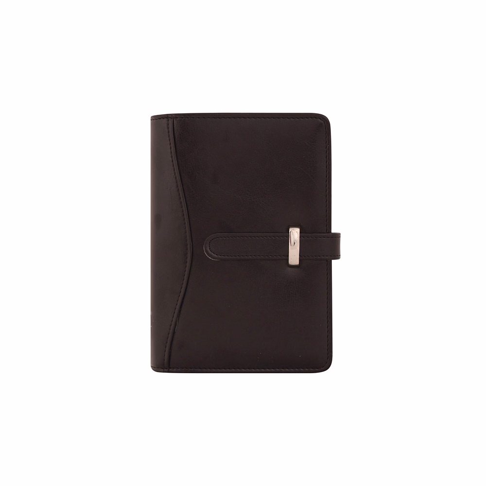 Gyűrűs kalendárium SATURNUS S437 fehér lapos fekete műbőr 2026.