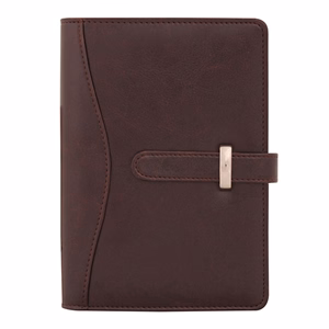 Gyűrűs kalendárium SATURNUS S437 fehér lapos sötétbarna műbőr 2026.