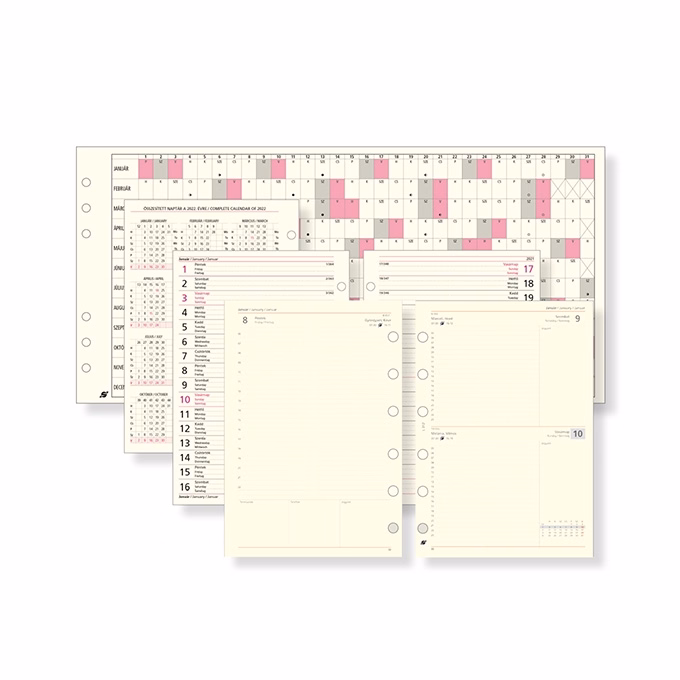 Gyűrűs kalendárium betét SATURNUS L312 napi sárga lapos 2026. Gyűrűs kalendárium betét SATURNUS L312 napi sárga lapos 2026.