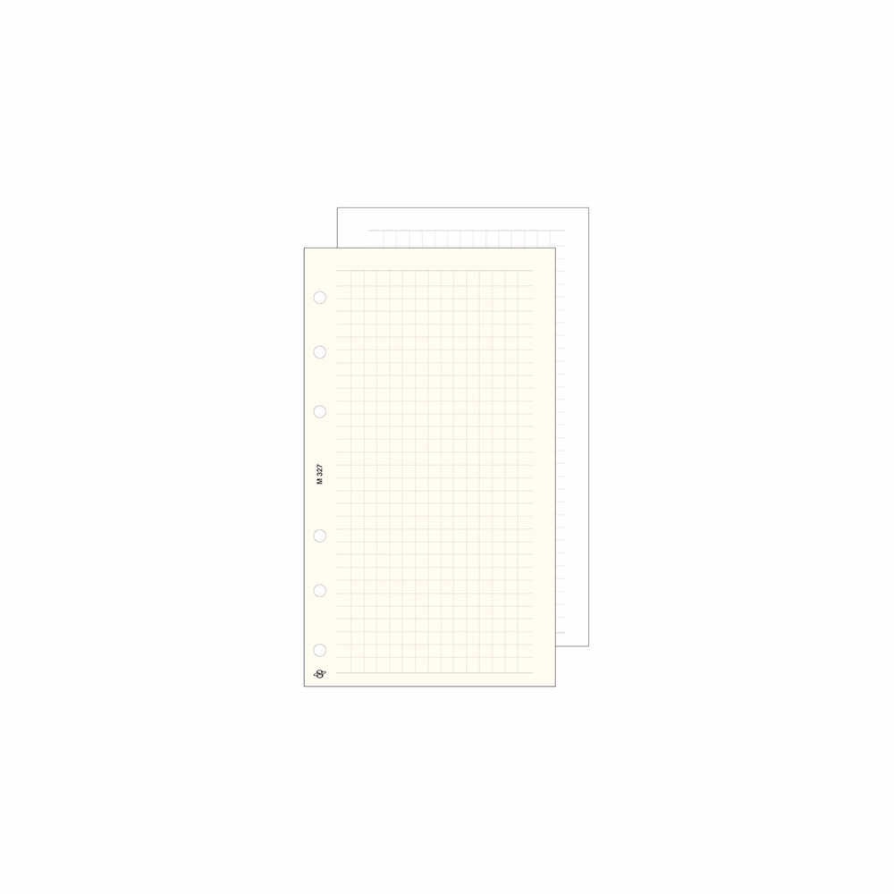 Gyűrűs kalendárium betét SATURNUS L327 négyzethálós jegyzetlap sárga lapos