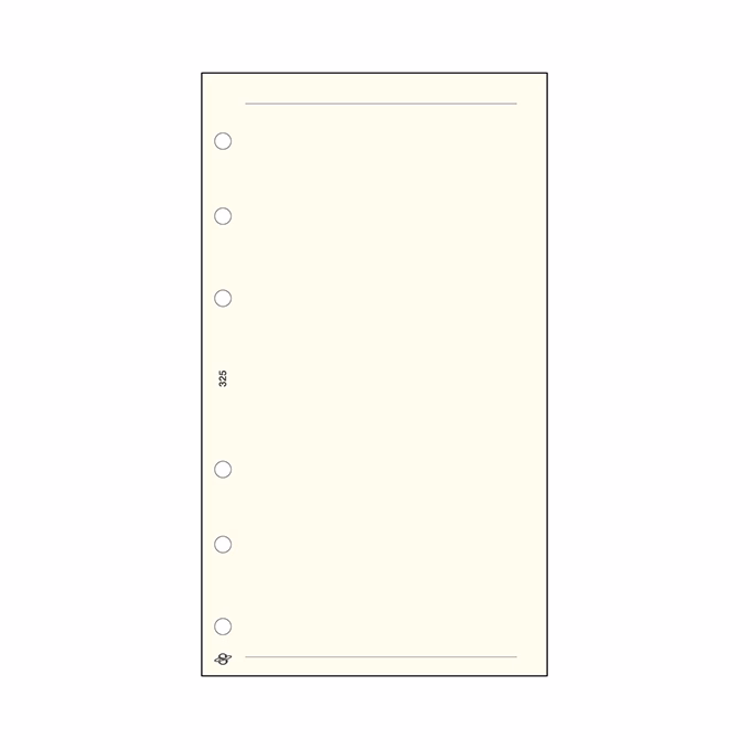 Gyűrűs kalendárium betét SATURNUS M325 sima jegyzetlap sárga lapos