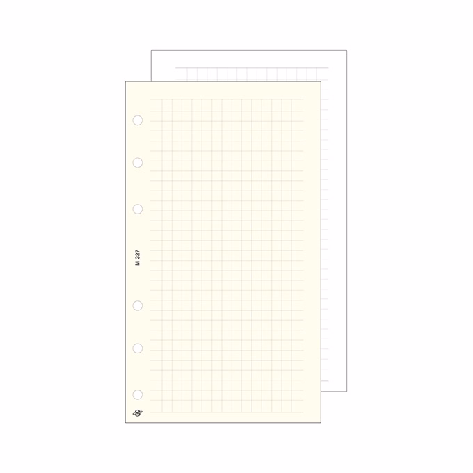 Gyűrűs kalendárium betét SATURNUS M327 négyzethálós jegyzetlap sárga lapos