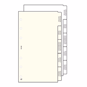 Gyűrűs kalendárium betét SATURNUS M330 elválasztólap fehér lapos Gyűrűs kalendárium betét SATURNUS M330 elválasztólap fehér lapos