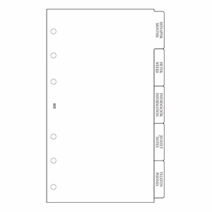 Gyűrűs kalendárium betét SATURNUS M330 elválasztólap fehér lapos Gyűrűs kalendárium betét SATURNUS M330 elválasztólap fehér lapos