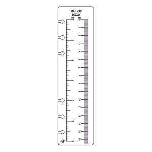 Gyűrűs kalendárium betét SATURNUS M340 vonalzó