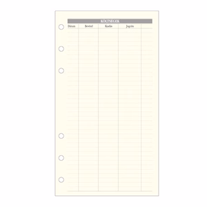 Gyűrűs kalendárium betét SATURNUS M365 költségtervező sárga lapos