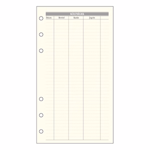 Gyűrűs kalendárium betét SATURNUS M365 költségtervező sárga lapos