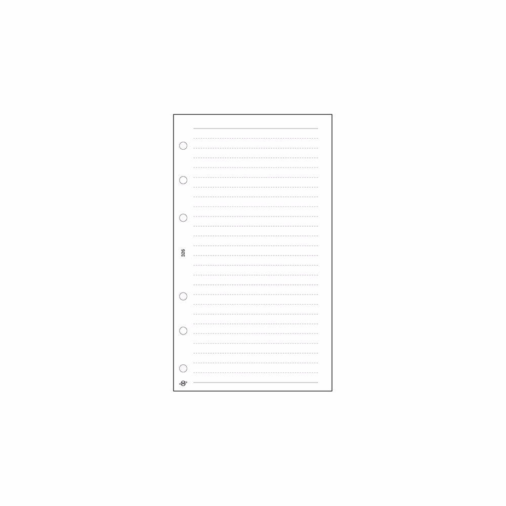 Gyűrűs kalendárium betét SATURNUS S326/F vonalas jegyzetlap fehér lapos