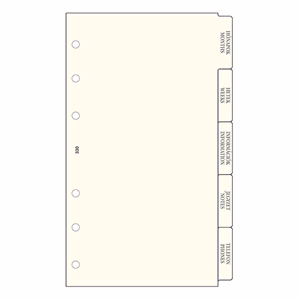 Gyűrűs kalendárium betét SATURNUS S330 elválasztólap sárga lapos