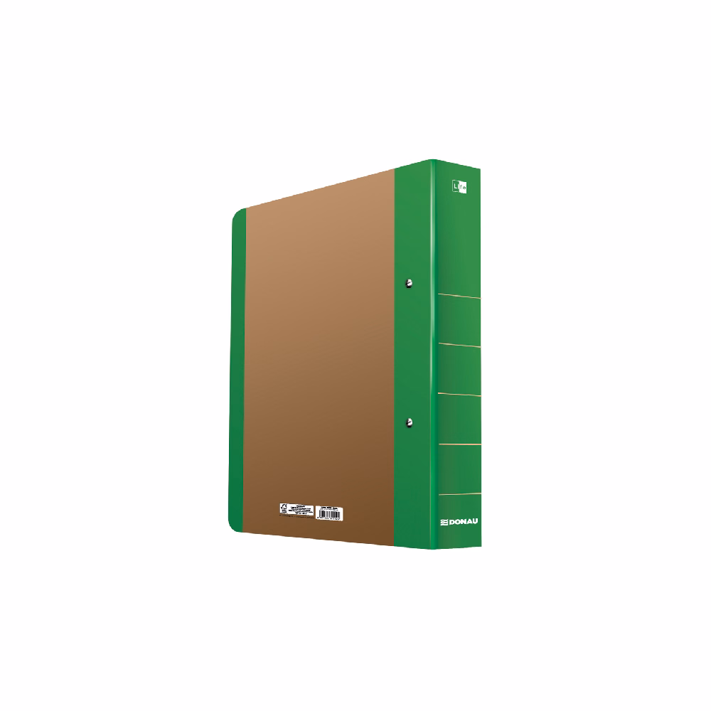 Gyűrűskönyv DONAU Life A/4 50 mm 2 gyűrű karton neon zöld-barna