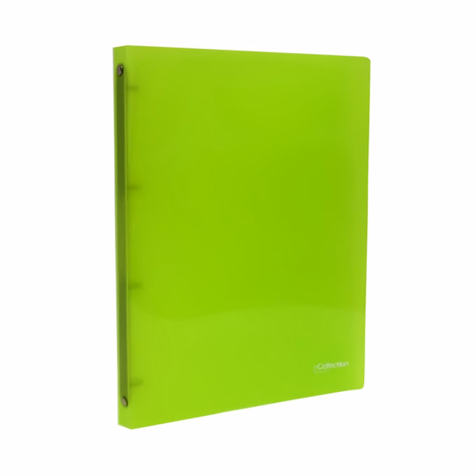 Gyűrűskönyv E-COLLECTION A/4 20 mm 4 gyűrű PP zöld