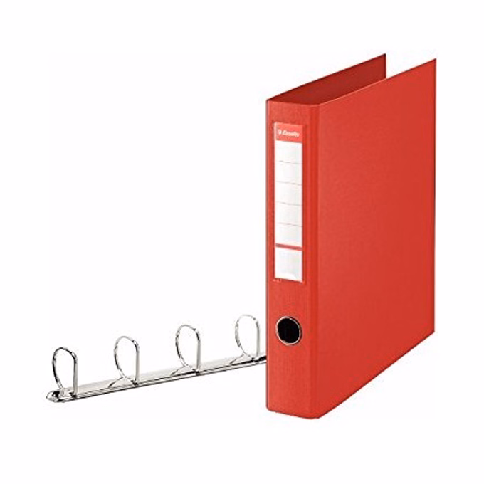 Gyűrűskönyv ESSELTE Jumbo Vivida A/4 58 mm 4 gyűrű PP piros