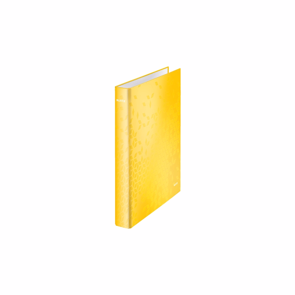 Gyűrűskönyv LEITZ Wow A/4 Maxi 40mm 4 gyűrű D alakú sárga