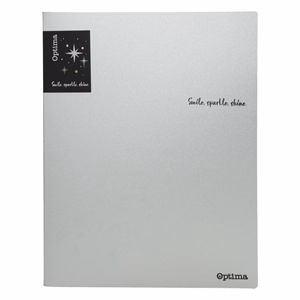 Gyűrűskönyv OPTIMA Glitter A/4 PP 2 gyűrűs vegyes színek
