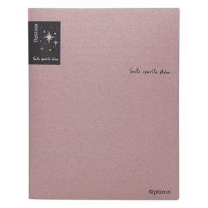 Gyűrűskönyv OPTIMA Glitter A/4 PP 2 gyűrűs vegyes színek