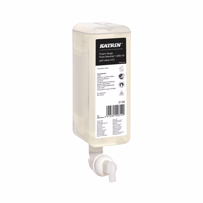 Habszappan KATRIN Pure Neutral patronos áttetsző 1L