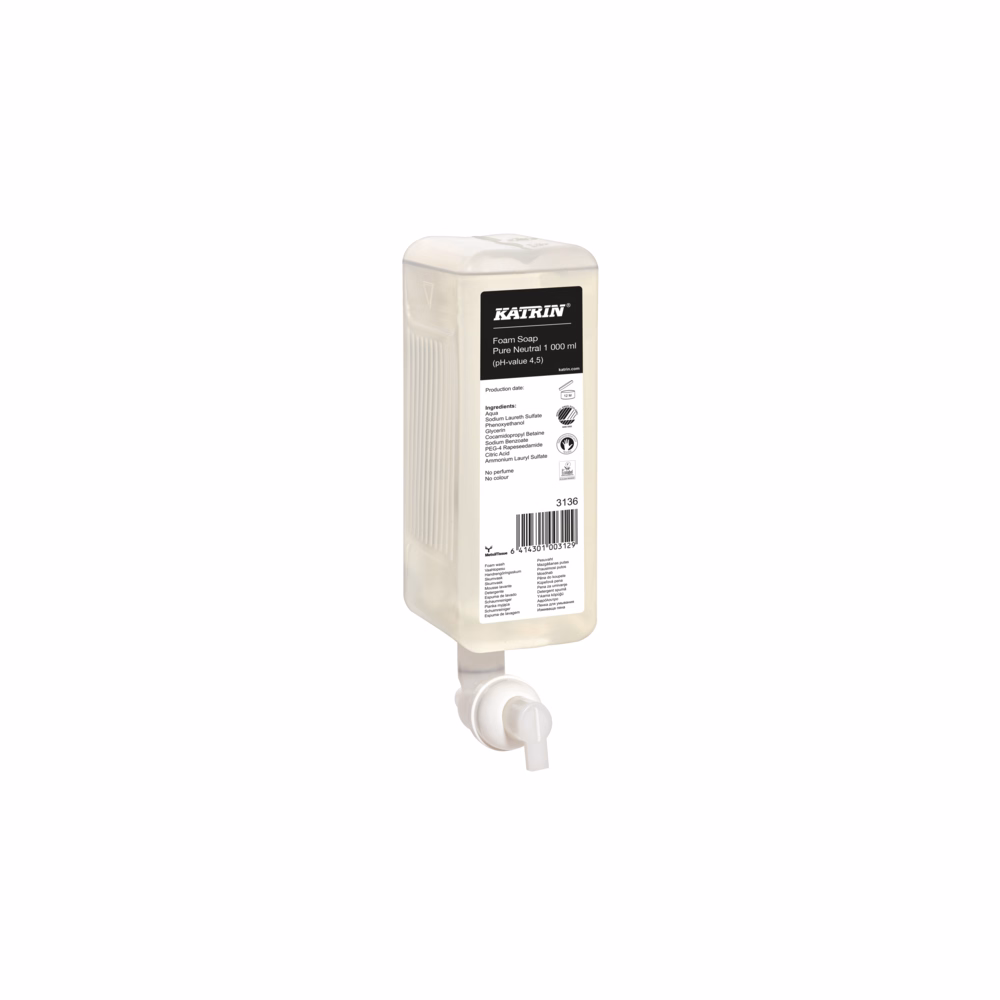 Habszappan KATRIN Pure Neutral patronos áttetsző 1L