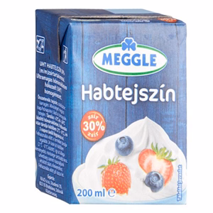 Habtejszín MEGGLE UHT 30% 200ml Habtejszín MEGGLE UHT 30% 200ml