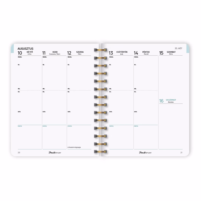 Hallgatói zsebkönyv PLANALL B/5 heti 160x200mm Presence 2026-2027