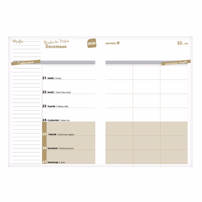 Hallgatói zsebkönyv REALSYSTEM papírborító A/5 heti absztakt 2026-2027