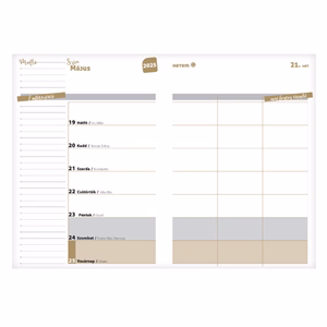 Hallgatói zsebkönyv REALSYSTEM papírborító A/5 heti face 2025-2026