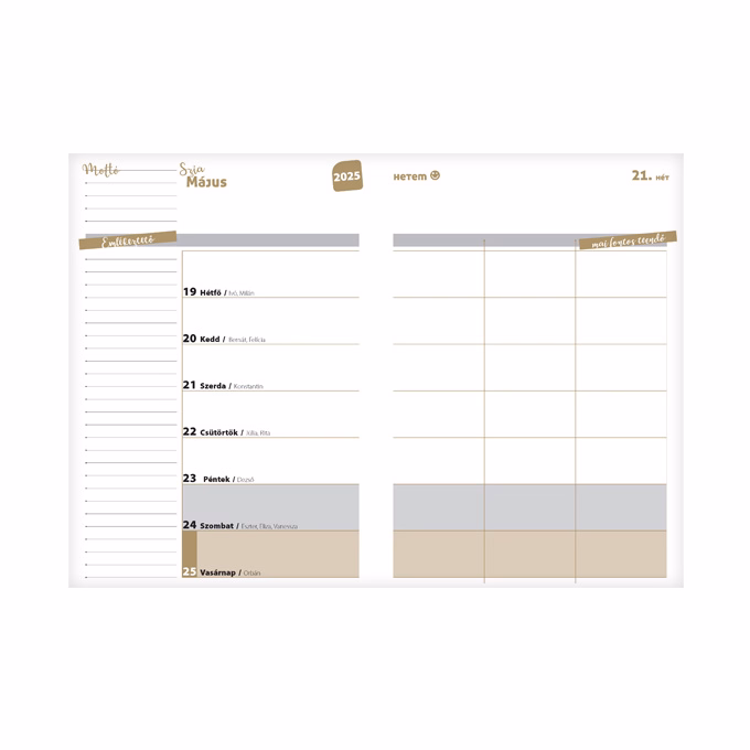 Hallgatói zsebkönyv REALSYSTEM papírborító A/5 heti face 2025-2026