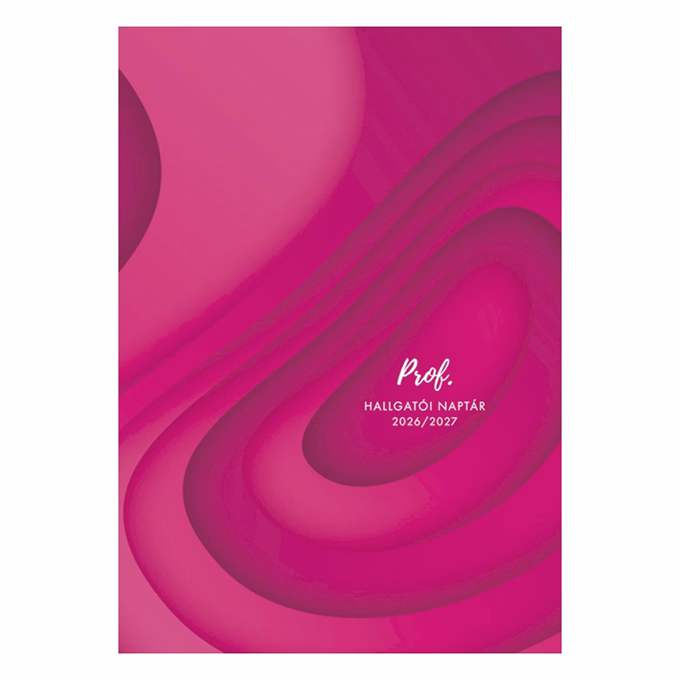 Hallgatói zsebkönyv TOPTIMER Prof papírborító A/5 heti 150x210 mm Pink 2026-2027