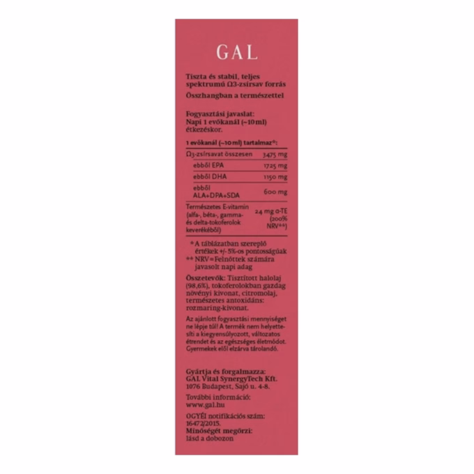 Halolaj GAL Omega3 250 ml