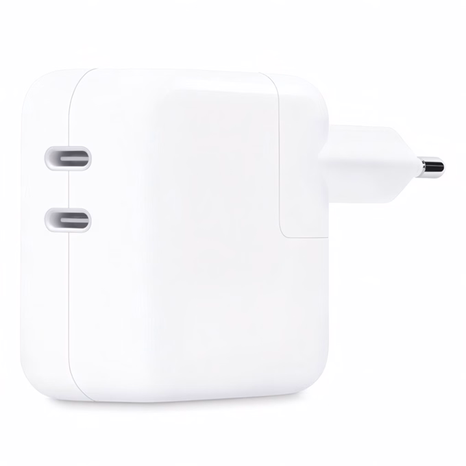 Hálózati adapter APPLE MW2K3ZM/A 2xUSB-C 35W PD QC fehér