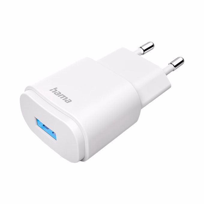 Hálózati adapter HAMA USB-A 6W fehér