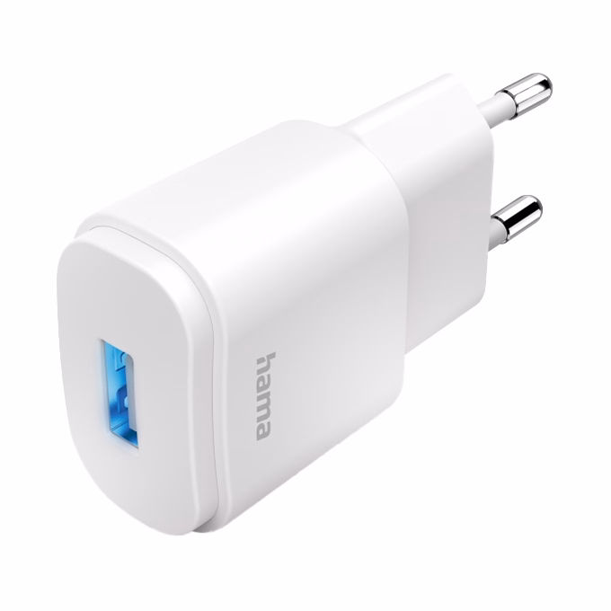 Hálózati adapter HAMA USB-A 6W fehér