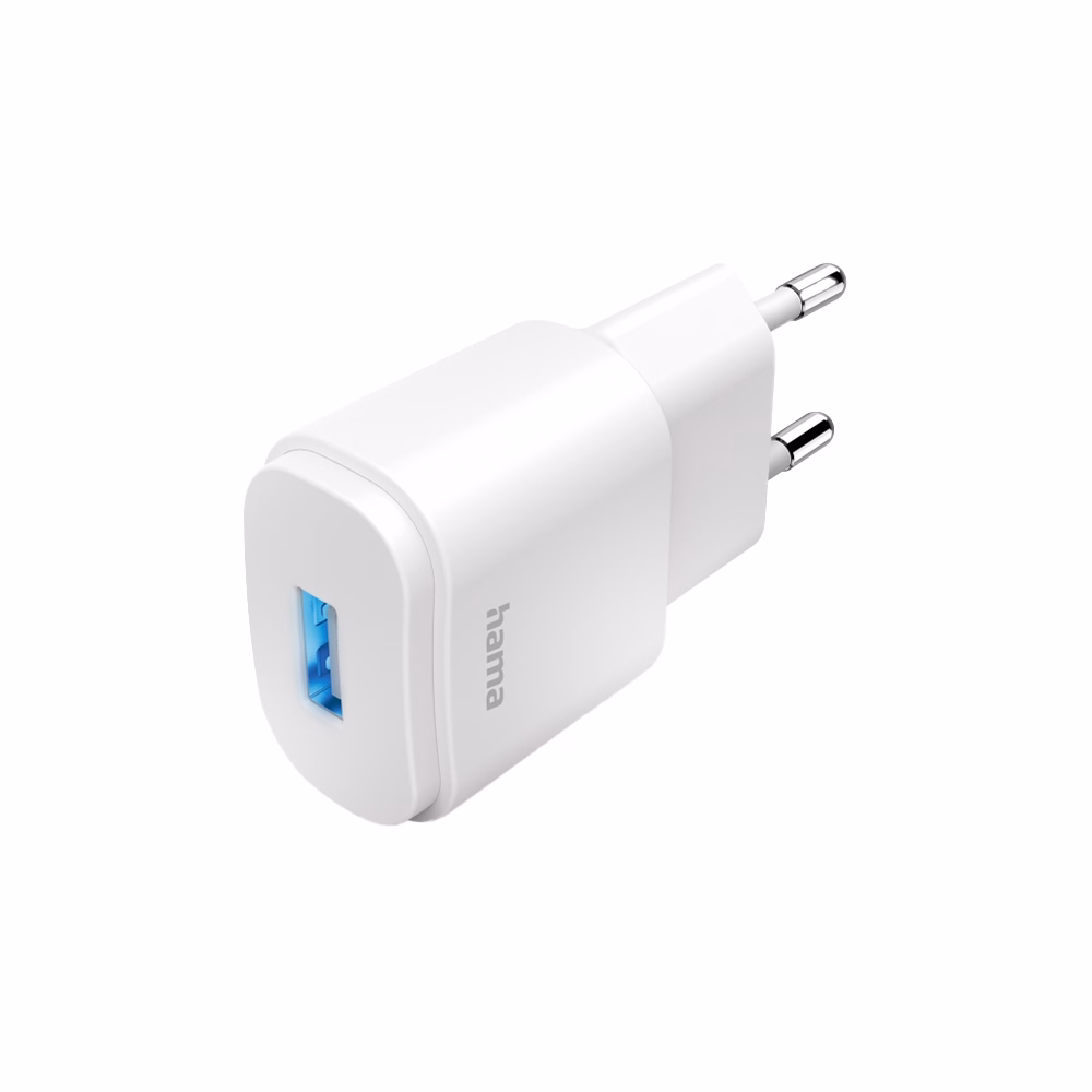 Hálózati adapter HAMA USB-A 6W fehér