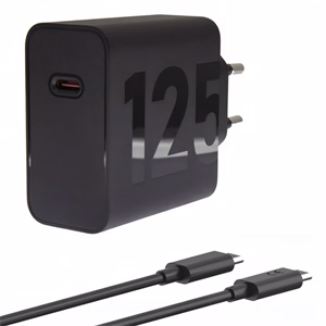 Hálózati adapter MOTOROLA MC-1252 USB-C 125W PD QC + USB-C kábel fekete