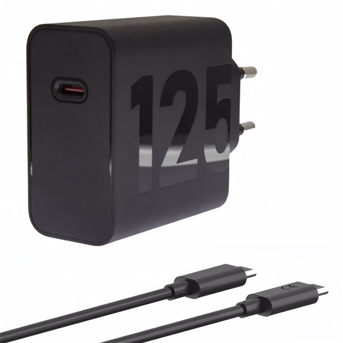 Hálózati adapter MOTOROLA MC-1252 USB-C 125W PD QC + USB-C kábel fekete