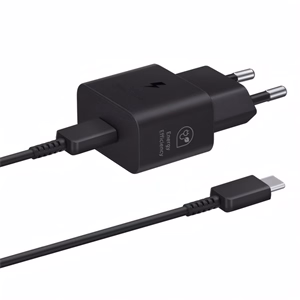Hálózati adapter SAMSUNG EP-T2510EBE USB-C 25W PD QC + USB-C kábel fekete