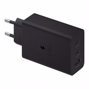 Hálózati adapter SAMSUNG EP-T6530NBEGEU 2xUSB-C/USB-A 65W PD QC fekete