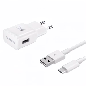 Hálózati adapter SAMSUNG EP-TA200EWE/EP-DR140 USB-A 15W QC + 0,8m Micro USB kábel fehér