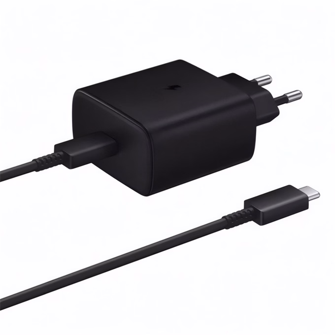 Hálózati adapter SAMSUNG EP-TA845XBEGWW USB-C 45W PD QC + 1m USB-C kábel fekete