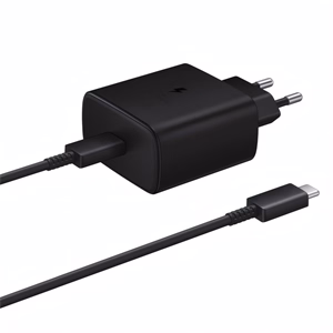 Hálózati adapter SAMSUNG EP-TA845XBEG USB-C 45W PD QC + 1m USB-C kábel fekete